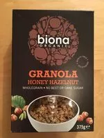 Mängden socker i Biona, Noisette De Granola Organique Croquante Au Miel Et Sans Sucre 375G