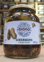Mängden socker i Biona Organic Gherkins Sweet Sour