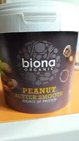 Mängden socker i Biona: Organic Peanut Butter Smooth - 1000G