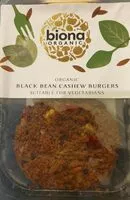 Mängden socker i Black bean cashew burgers