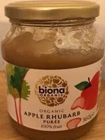 Mängden socker i Organic apple rhubarb purée