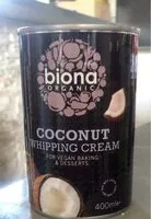 Mängden socker i Coconut whipping cream