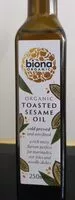 Mängden socker i Organic Toasted Sesame Oil