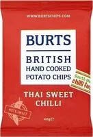 Mängden socker i Burts British Hand Cooked Potato Chips Thai Sweet Chilli