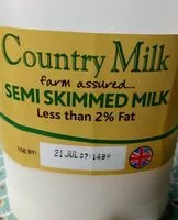 Mängden socker i Country Milk Semi skimmed