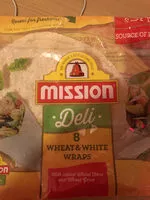 Mängden socker i Mission Deli Wheat And White Wraps 8 Pack