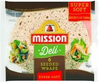 Mängden socker i Mission Deli Super Soft Seeded Wraps
