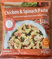 Mängden socker i Chicken and spinach pasta