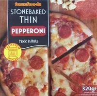 Mängden socker i Stonebaked thin pepperoni pizza