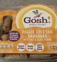 Mängden socker i Gosh veggie cocktail sausages