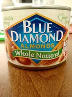 Mängden socker i Whole Natural Almonds