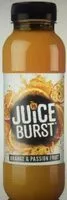 Mängden socker i Juice burst orange and passion fruit