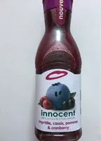 Mängden socker i Innocent myrtille, cassis, pommes et cranberry