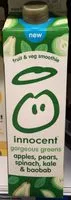 Mängden socker i Innocent Gorgeous Smoothie Greens Fruit & Veg