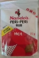 Mängden socker i Peri peri rub hot