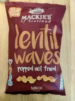Mängden socker i Lentil waves barbecue flavour