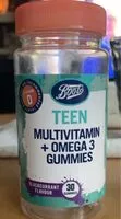 Mängden socker i Teen multivitamin+ omega 3 gummies