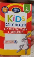 Mängden socker i Kids Daily Health A-Z Multivitamin + Minerals - Strawberry & Vanilla Flavour