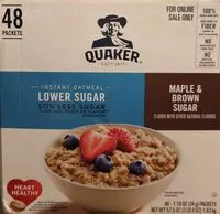 Mängden socker i instant oatmeal lower sugar maple and brown sugar