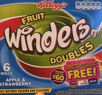 Mängden socker i Fruit Winders Strawberry & Apple, (Pack of 6)