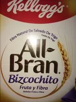 Mängden socker i All-bran De Kellogg's Bizcochito Fruta Y Fibra (6X40G)