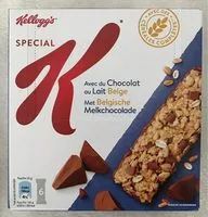 Mängden socker i Barres de Céréales Special K Chocolat au Lait