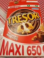 Mängden socker i Céréales trésor chocolat noisette