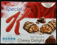 Mängden socker i Special K Fibre Chocolate Delight Dark 4 x
