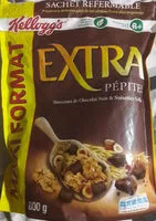 Mängden socker i Céréales Extra Pepites Kellogg's Choco Noisettes