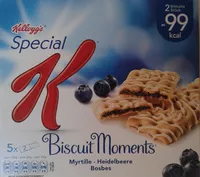 Mängden socker i Biscuits Moments - Myrtilles