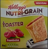 Mängden socker i Nutri-grain aux céréales complètes à toaster, framboise