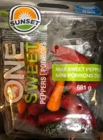 Mängden socker i Mini poivrons doux