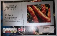 Mängden socker i Pork chipolatas