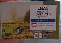 Mängden socker i Organic Unsalted Butter