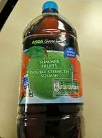 Mängden socker i summer fruit double strength squash