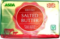 Mängden socker i British Salted Butter