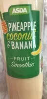 Mängden socker i Pineapple, Coconut & Banana Fruit Smoothie