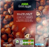 Mängden socker i 4 Low Fat Yogurts Hazelnut
