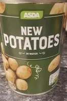 Mängden socker i New potatoes in water