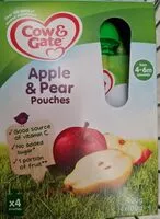 Mängden socker i Cow & gate apple& pear pouches