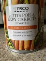 Mängden socker i Tescos Peas &carrots