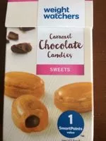 Mängden socker i Caramel Chocolate Candies Sweet