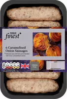 Mängden socker i Finest Pork And Caramelised Onion Sausages