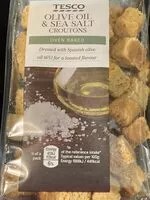 Mängden socker i Tesco Olive Oil and Sea Salt Croutons 100G