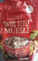 Mängden socker i Tesco Swiss Style Muesli