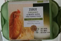 Mängden socker i Organic 6 Mixed Sizes Free Range Eggs