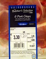 Mängden socker i 6 Pork Chops