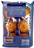 Mängden socker i 6 Mini Melton Mowbray Pork Pies
