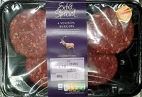 Mängden socker i 4 venison burgers