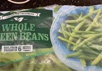 Mängden socker i Whole green beans frozen